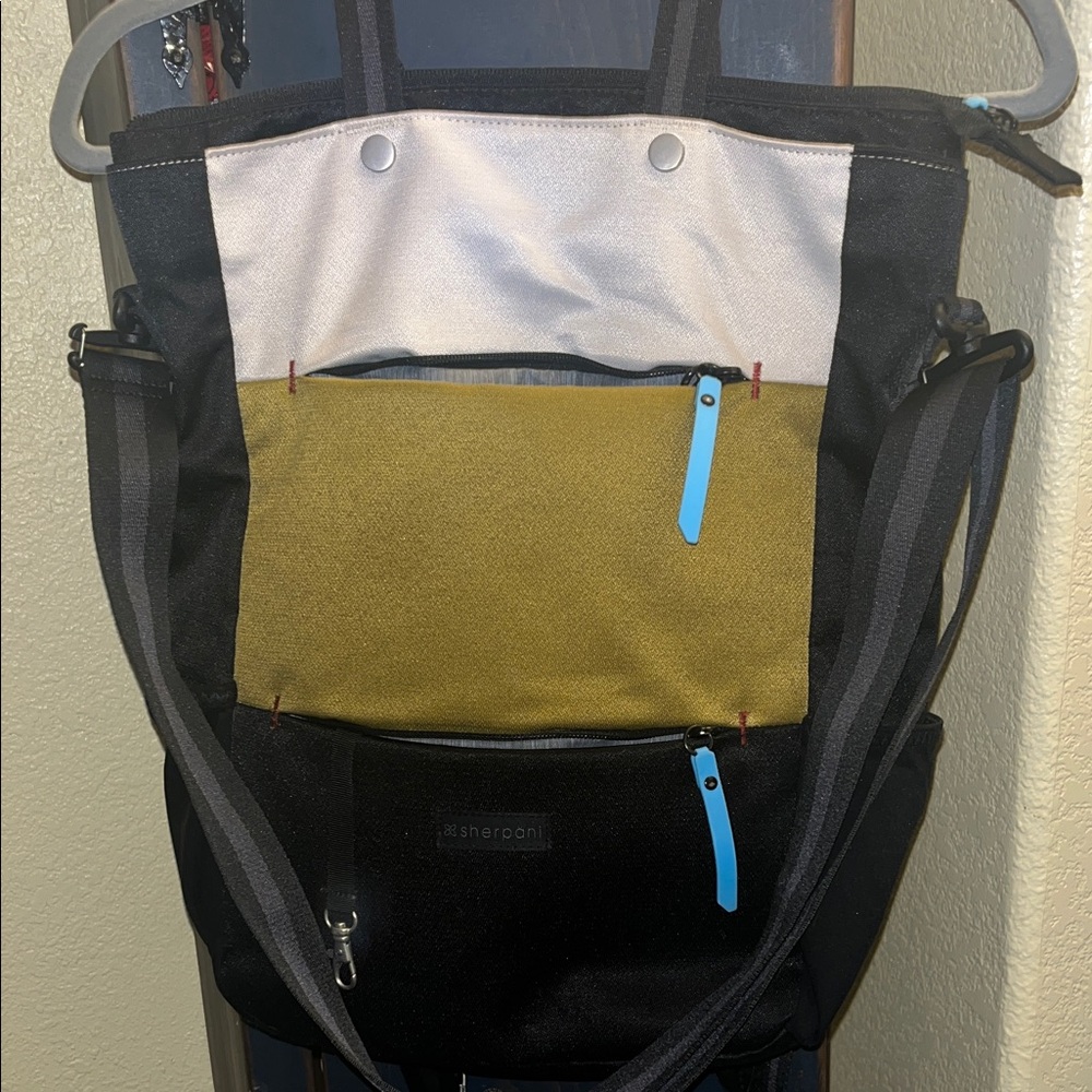 Sherpani Black, Green and Cream Backpack